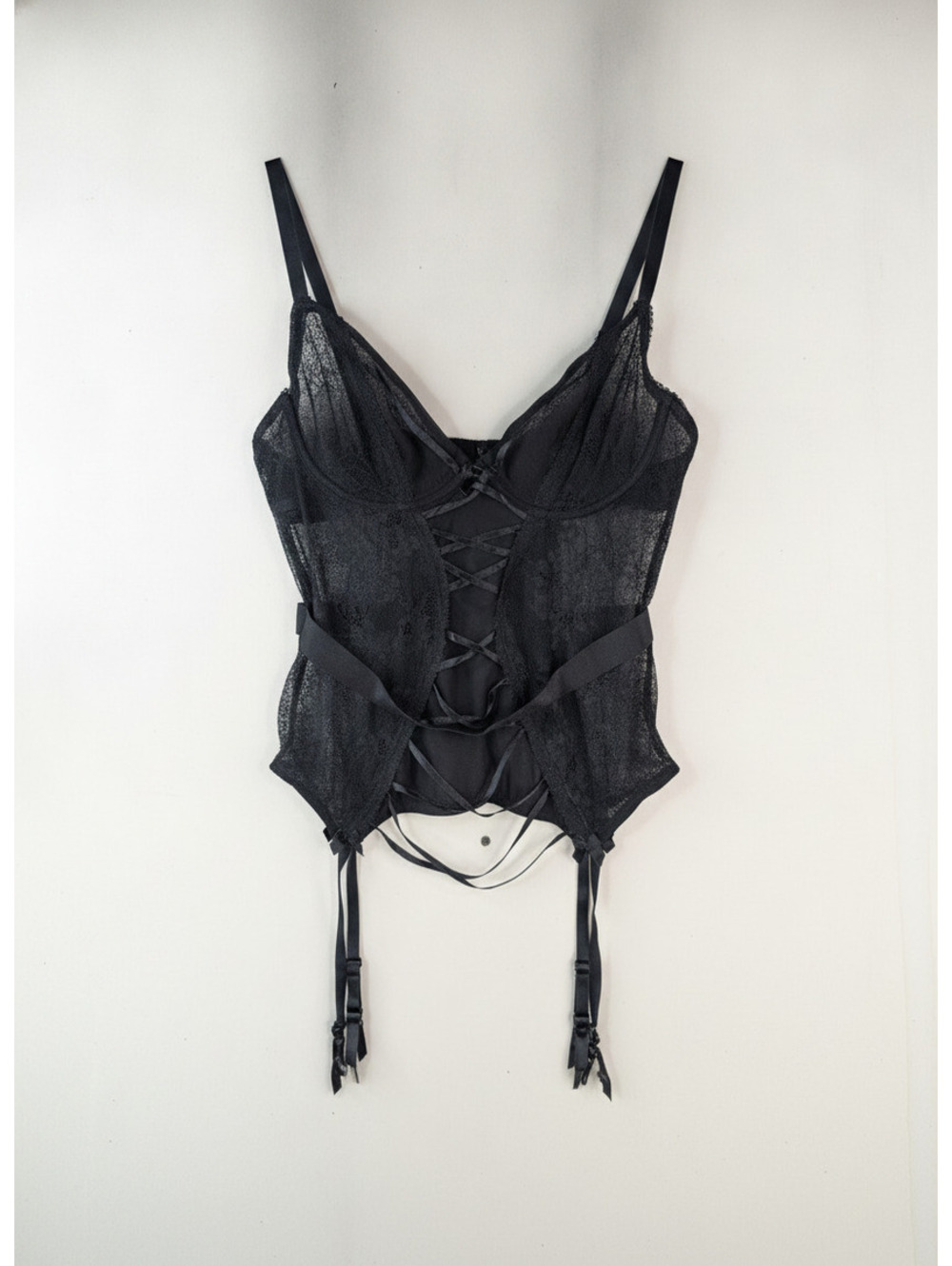 Adoreโ Me Andra Black Lace Bustier Corset Size 36C